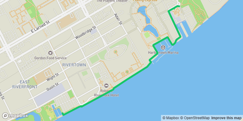 Map preview of Detroit Riverwalk