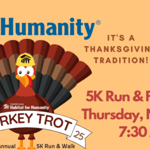 Charlotte County Habitat's 27th Annual Turkey Trot 2025 5k Run / Fun Walk
