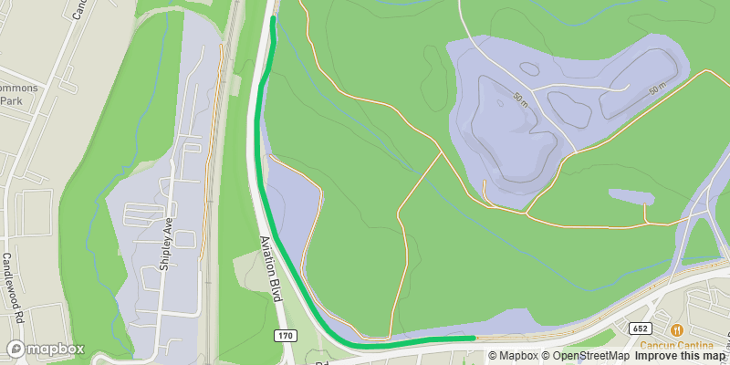 Map preview of BWI Trail