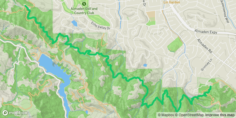 Map preview of New Almaden Trail
