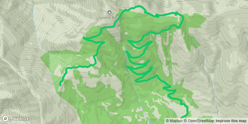 Map preview of Sardine Peak Trail