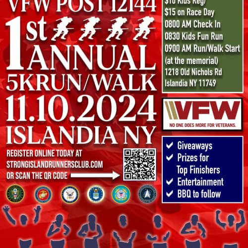 Veterans Day 5k Run / Walk Presented By Vfw Post 12144 Islandia, N.y.
