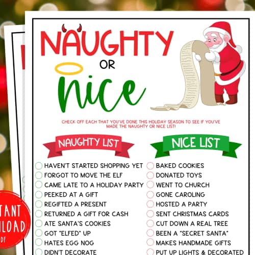 Naughty Or Nice List